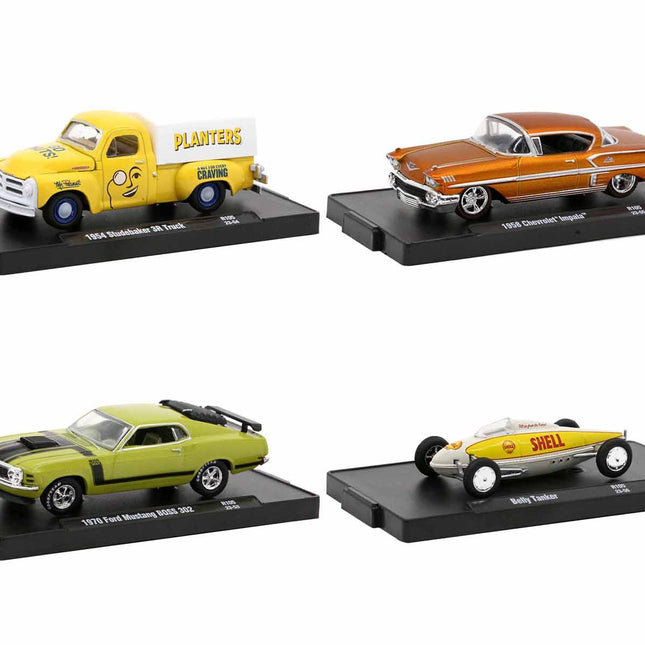 "Auto-Drivers" Set of 4 pieces in Blister Packs Release 105 Limited Edition to 9600 pieces Worldwide 1/64 Diecast Model Cars by M2 Machines