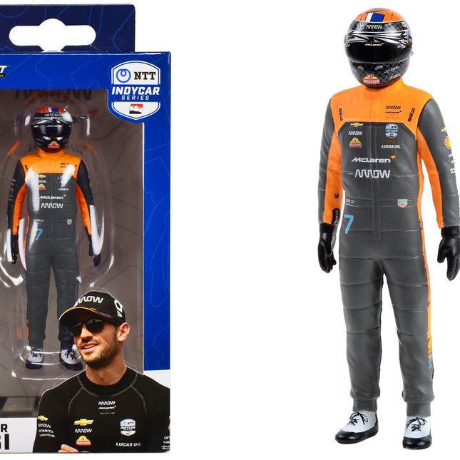 "NTT IndyCar Series" #7 Alexander Rossi Driver Figure "McLaren - Arrow McLaren" for 1/18 Scale Models by Greenlight