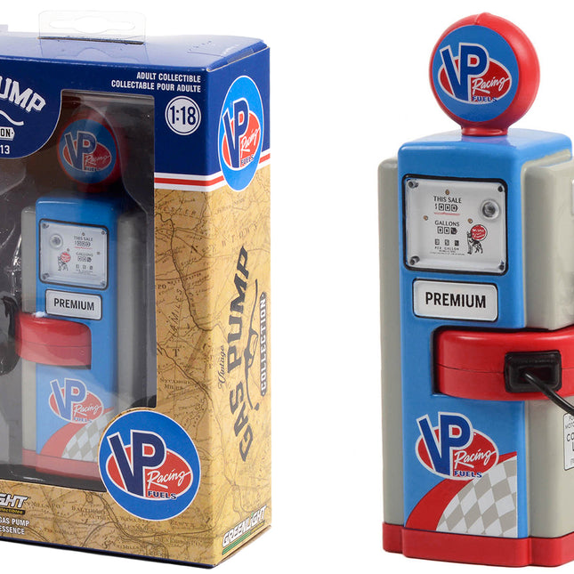 1948 Wayne 100-A Gas Pump "VP Racing Fuels" Blue and Gray "Vintage Gas Pumps" Series 13 1/18 Diecast Model by Greenlight