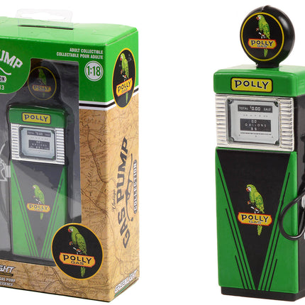 1951 Wayne 505 Gas Pump "Polly Gas" Green and Black "Vintage Gas Pumps" Series 13 1/18 Diecast Model by Greenlight