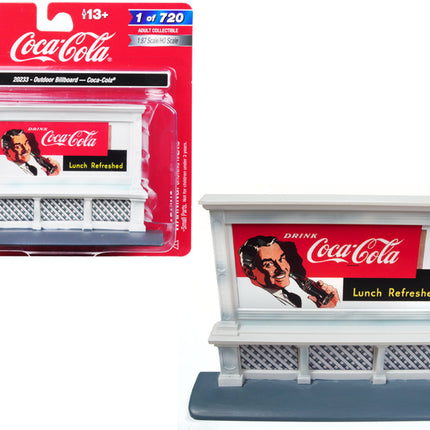 Outdoor Billboard "Coca Cola" for 1/87 (HO) Scale Models by Classic Metal Works