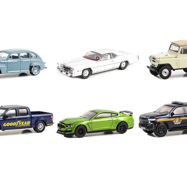 "Anniversary Collection" Set of 6 pieces Series 16 1/64 Diecast Model Cars by Greenlight