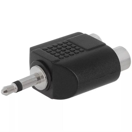 3.5mm Mono Plug to 2xRCA Jack Adapter - Straight