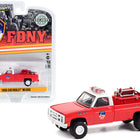 1986 Chevrolet M1008 Pickup Truck Red with White Top with Fire Equipment and Hose and Tank 