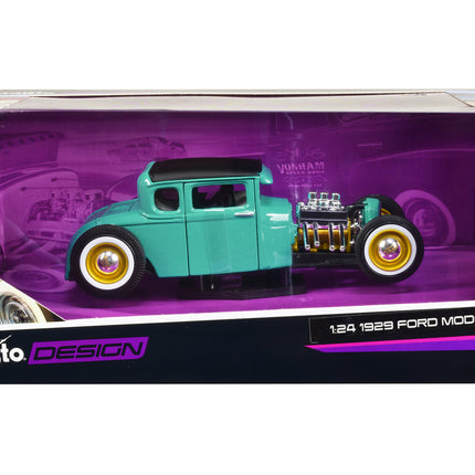 1929 Ford Model A Green with Matt Black Top "Outlaws" Series 1/24 Diecast Model Car by Maisto