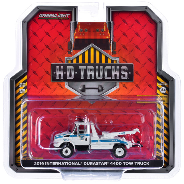 2019 International Durastar 4400 Tow Truck "Port Authority of New York & New Jersey Police" White with Blue Stripes "H.D. Trucks" Series 25 1/64 Diecast Model Car by Greenlight