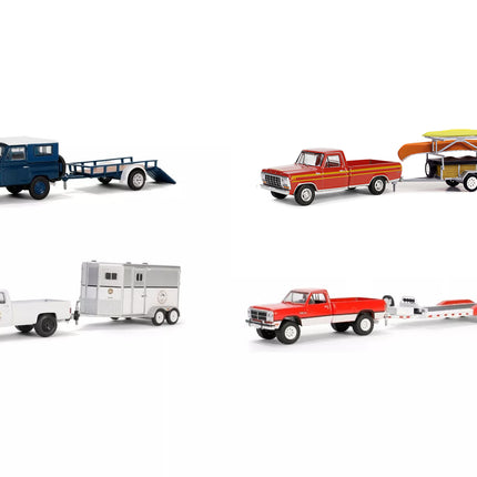 "Hitch & Tow" Set of 4 pieces Series 31 1/64 Diecast Model Cars by Greenlight