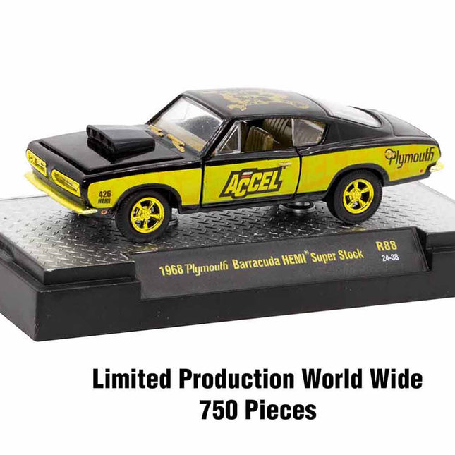 "Auto-Thentics" 6 piece Set Release 88 IN DISPLAY CASES Limited Edition 1/64 Diecast Model Cars by M2 Machines