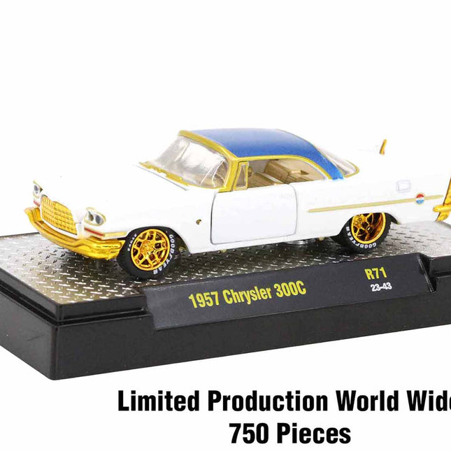 "Auto Meets" Set of 6 Cars IN DISPLAY CASES Release 71 Limited Edition 1/64 Diecast Model Cars by M2 Machines