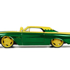 1963 Ford Thunderbird Green and Yellow Metallic with Hood Graphics and Loki Diecast Figure 