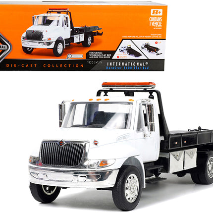 International DuraStar 4400 Flatbed Tow Truck White 1/24 Diecast Model by Jada