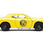 2015 Dodge Challenger SRT Hellcat Yellow with Graphics and Yellow Ranger Diecast Figure 