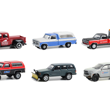 "Blue Collar Collection" Set of 6 pieces Series 12 1/64 Diecast Model Cars by Greenlight