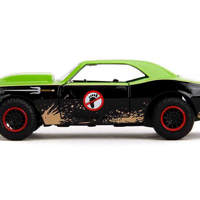 1967 Chevrolet Camaro "Teenage Mutant Ninja Turtles" Black and Green (Dirty) "Hollywood Rides" Series 1/32 Diecast Model Car by Jada