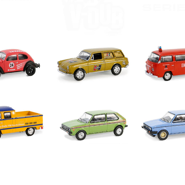 "Club Vee-Dub" Series 19 Set of 6 pieces 1/64 Diecast Model Cars by Greenlight