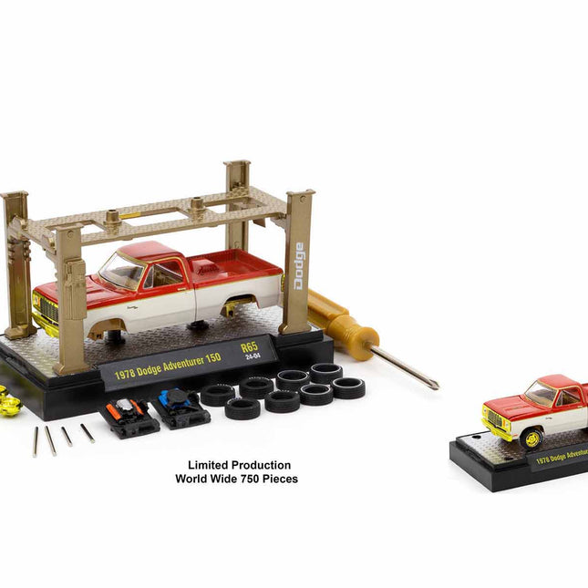 "Auto Lifts" Set of 6 pieces Series 26 Limited Edition to 5600 pieces Worldwide 1/64 Diecast Model Cars by M2 Machines