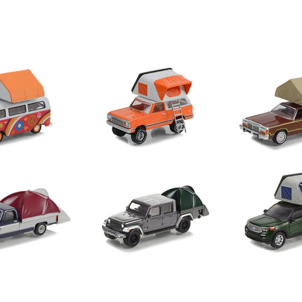 "The Great Outdoors" Set of 6 pieces Series 2 1/64 Diecast Model Cars by Greenlight