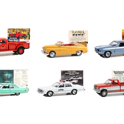 "Vintage Ad Cars" Set of 6 pieces Series 9  1/64 Diecast Model Cars by Greenlight