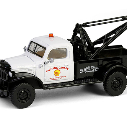 1945 Dodge Power Wagon Wrecker Tow Truck "Shell Oil" White and Black "Running on Empty" Series 17 1/64 Diecast Model Car by Greenlight