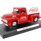 1955 Ford F-100 Pickup Truck Red with White Canopy 