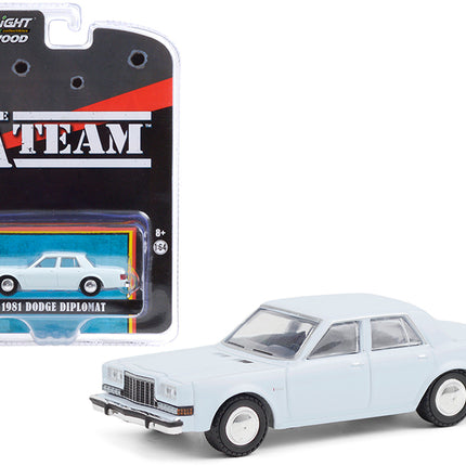 1981 Dodge Diplomat Light Blue "The A-Team" (1983-1987) TV Series "Hollywood Special Edition" 1/64 Diecast Model Car by Greenlight