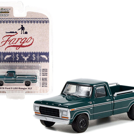 1978 Ford F-150 Ranger XLT Pickup Truck Dark Green "Fargo" (2014-2020) TV Series "Hollywood Series" Release 35 1/64 Diecast Model Car by Greenlight