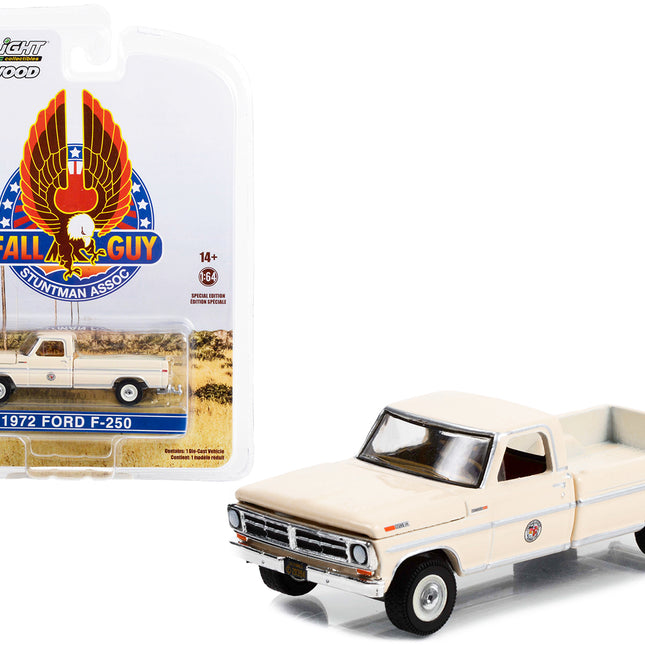 1972 Ford F-250 Pickup Truck Cream "Camper Special" "Fall Guy Stuntman Association" Hollywood Special Edition 1/64 Diecast Model Car by Greenlight