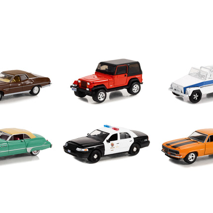 "Hollywood Series" Set of 6 pieces Release 37 1/64 Diecast Model Cars by Greenlight