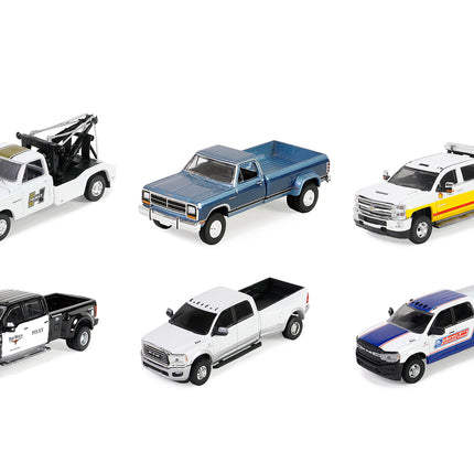 "Dually Drivers" Set of 6 Trucks Series 14 1/64 Diecast Model Cars by Greenlight