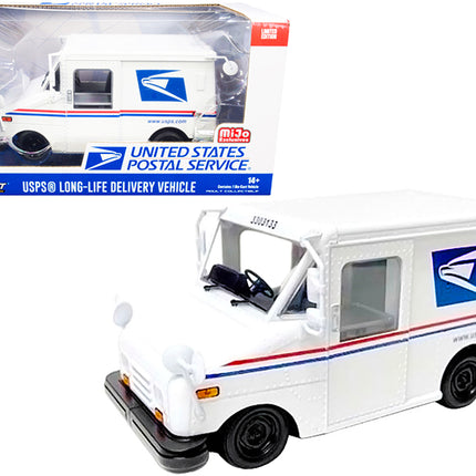 "USPS" LLV Long Life Postal Delivery Vehicle White with Stripes "United States Postal Service" 1/24 Diecast Model by Greenlight