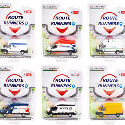 "Route Runners" Set of 6 Vans Series 4 1/64 Diecast Model Cars by Greenlight