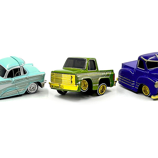 "Lowriders" Series 1 Chevrolet Triple Pack Set of 3 Cars Diecast Model Cars by CarTuned