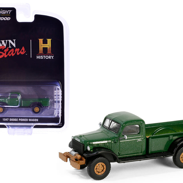 1947 Dodge Power Wagon Pickup Truck Green Metallic and Black "Pawn Stars" (2009-Current) TV Series "Hollywood Series" Release 42 1/64 Diecast Model Car by Greenlight