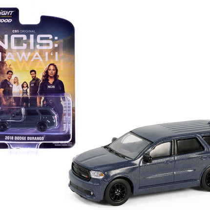 2018 Dodge Durango GT Blacktop Dark Blue Metallic "NCIS: Hawaii" (2021-Current) TV Series "Hollywood Series" Release 42 1/64 Diecast Model Car by Greenlight