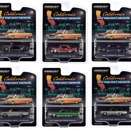 "California Lowriders" Set of 6 pieces Series 5 1/64 Diecast Model Cars by Greenlight