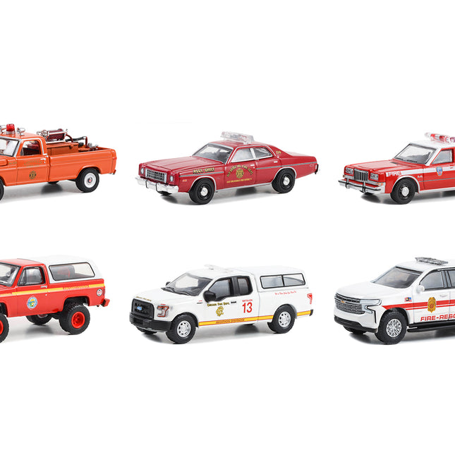 "Fire & Rescue" Set of 6 pieces Series 4 1/64 Diecast Model Car by Greenlight