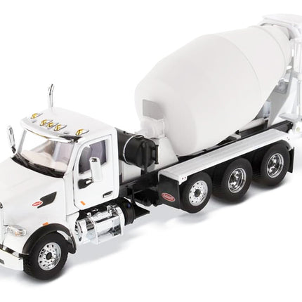 Peterbilt 567 with McNeilus Bridgemaster Mixer White and Gray 1/50 Diecast Model by Diecast Masters