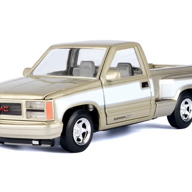 1992 GMC Sierra GT Pickup Truck Gold Metallic with White Sides "American Classics" Series 1/24 Diecast Model Car by Motormax