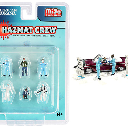 "Hazmat Crew" 6 piece Diecast Figurine Set for 1/64 Scale Models by American Diorama