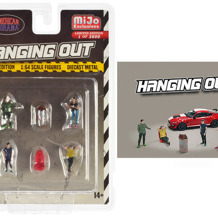 "Hanging Out" 6 piece Diecast Figure Set (4 Figures 1 Seat 1 Barrel) Limited Edition to 3600 pieces Worldwide 1/64 Scale Models by American Diorama