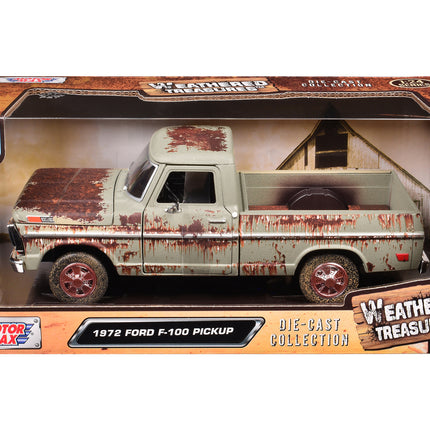 1972 Ford F-100 Pickup Truck Beige (Rusted) "Weathered Treasures" Series 1/24 Diecast Model Car by Motormax