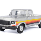 1979 Ford F-150 Custom Pickup Truck Silver Metallic with Side Stripes 