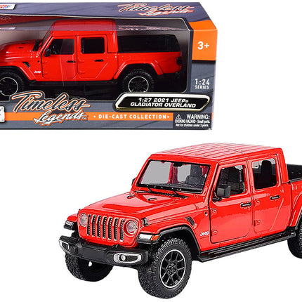 2021 Jeep Gladiator Overland (Closed Top) Pickup Truck Red 1/24-1/27 Diecast Model Car by Motormax