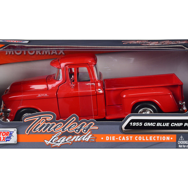 1955 GMC Blue Chip Pickup Truck Red "Timeless Legends" Series 1/24 Diecast Model Car by Motormax