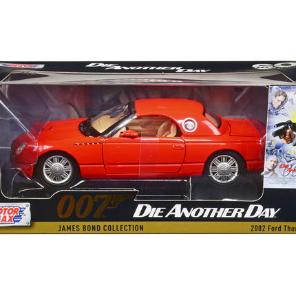 2002 Ford Thunderbird Orange James Bond 007 "Die Another Day" (2002) Movie "James Bond Collection" Series 1/24 Diecast Model Car by Motormax