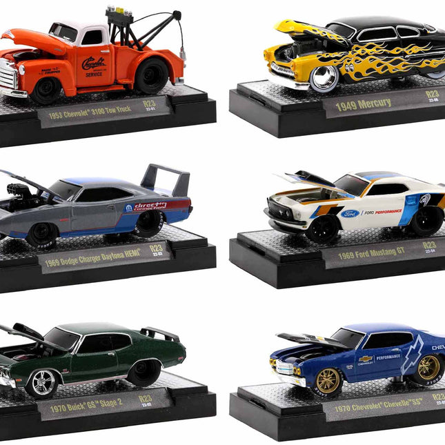 "Ground Pounders" 6 Cars Set Release 23 IN DISPLAY CASES Limited Edition to 9000 pieces Worldwide 1/64 Diecast Model Cars by M2 Machines