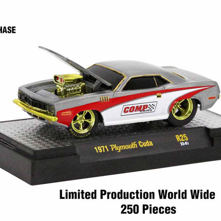 "Ground Pounders" 6 Cars Set Release 25 IN DISPLAY CASES Limited Edition 1/64 Diecast Model Cars by M2 Machines