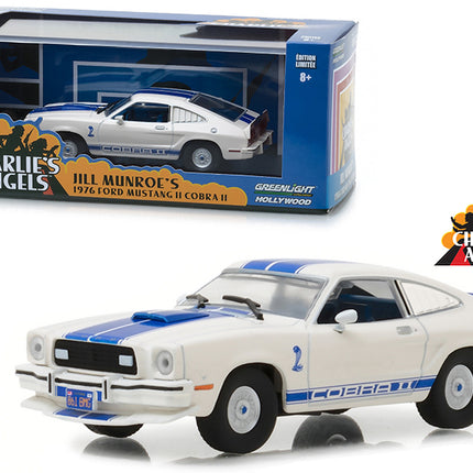 1976 Ford Mustang Cobra II White "Charlie's Angels" (1976-1981) TV Series 1/43 Diecast Model Car  by Greenlight