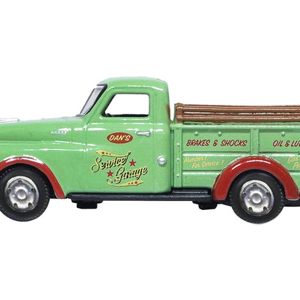 1948 Dodge B-1B Pickup Truck Green "Dan's Service Garage" 1/87 (HO) Scale Diecast Model Car by Oxford Diecast