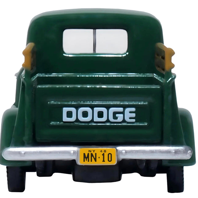 1948 Dodge B-1B Pickup Truck Green "Railway Express Agency" 1/87 (HO) Scale Diecast Model Car by Oxford Diecast